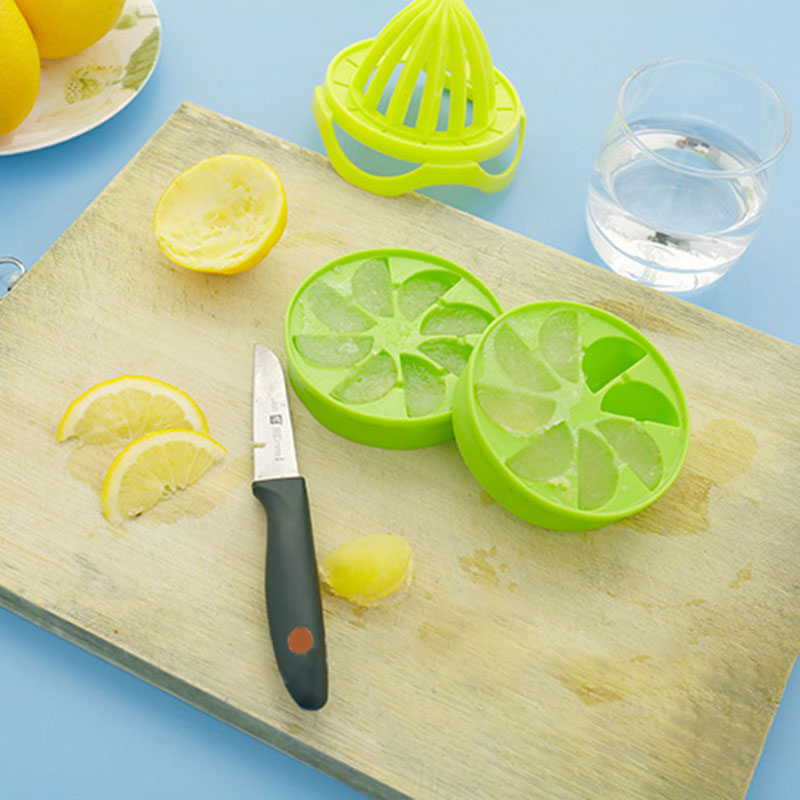Manual Juicer 5-piece 1 Set With Ice Tray Measuring Cup Lemon Orange Squeezer Silicone Ice Lattice