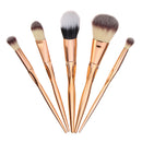 5pcs Soft Makeup Brushes Set Kit Golden Cosmetics Tools Eye Shadow Lip Blending Blush Brush