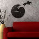 Art Decor Horseman Jumping Wall Watch Rider on Horseback Jumping Horse Cloc