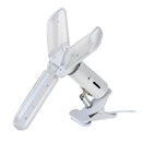 E27 AC110-265V 40W SMD2835 Three-Leaf Foldable Full Spectrum LED Grow Light Bulb With Lamp Holder Clip
