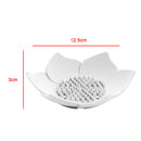 Draining Soap Dish Soap Box Plate Lotus Shape Silicone Box Holder Portable  X2U9