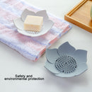 Draining Soap Dish Soap Box Plate Lotus Shape Silicone Box Holder Portable  X2U9