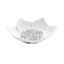 Draining Soap Dish Soap Box Plate Lotus Shape Silicone Box Holder Portable  X2U9