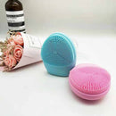 Pink Electric Battrey Facial Cleansing Brush Silicon Vibration Mini Cleaner