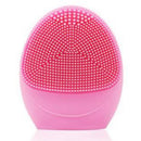 Pink Electric Battrey Facial Cleansing Brush Silicon Vibration Mini Cleaner