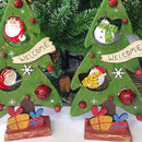 Wooden Christmas Trees Decor Ornaments Festival Party Xmas Tree Home Table  V7Q6