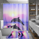 180 x180cm Dolphin Ocean With 12 Hooks Bathroom Shower Waterproof Curtains