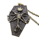 DEFFRUN Nightmare Before Christmas Quartz Pocket Watch Retro Antique Pendant Necklace Children Gift