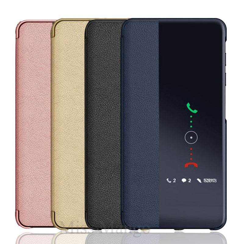 Bakeey Smart Sleep Window View Stand Flip PU Leather Protective Case for Samsung Galaxy A50 2019