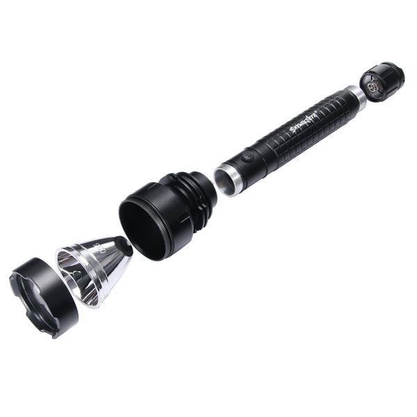 SKYWOLFEYE L323 500 Lumens Flashlight 18650 Battery 5 Modes Work Lamp Camping Hunting Portable Torch Light Window Breaker