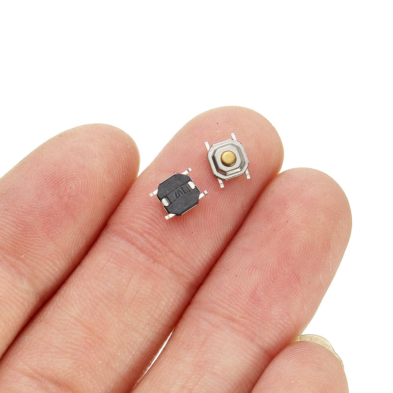 250Pcs DC12V 4 Pins Tact Tactile Push Button Switch Momentary SMD Switch 5x5x1.5MM