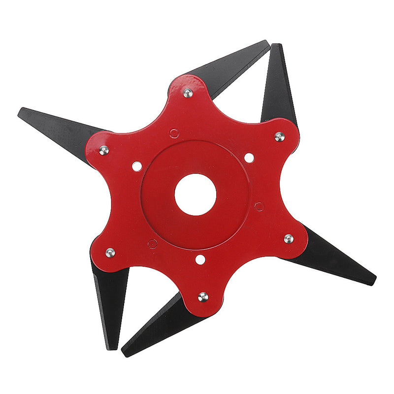 Upgrade 6 Blades Steel Trimmer Head Razors 65Mn Grass Weed Cutter for Lawn Mower