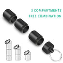 Portable Pill Cases, Metal Pocket Pill Boxes Keychain for Purse for Travel,