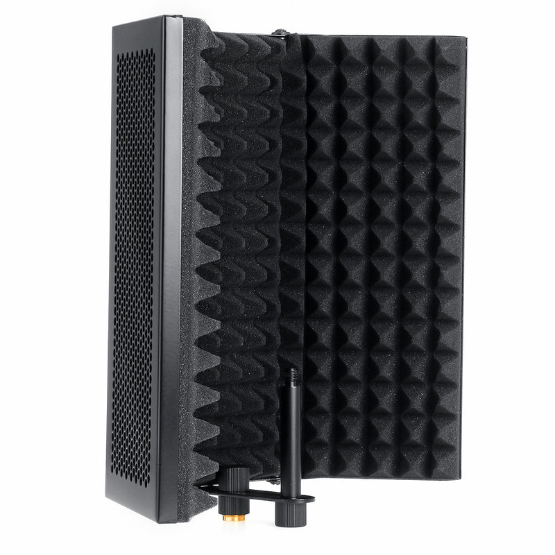 3 Plate Adjustable Foldable Microphone Isolation Shield Studio Recording