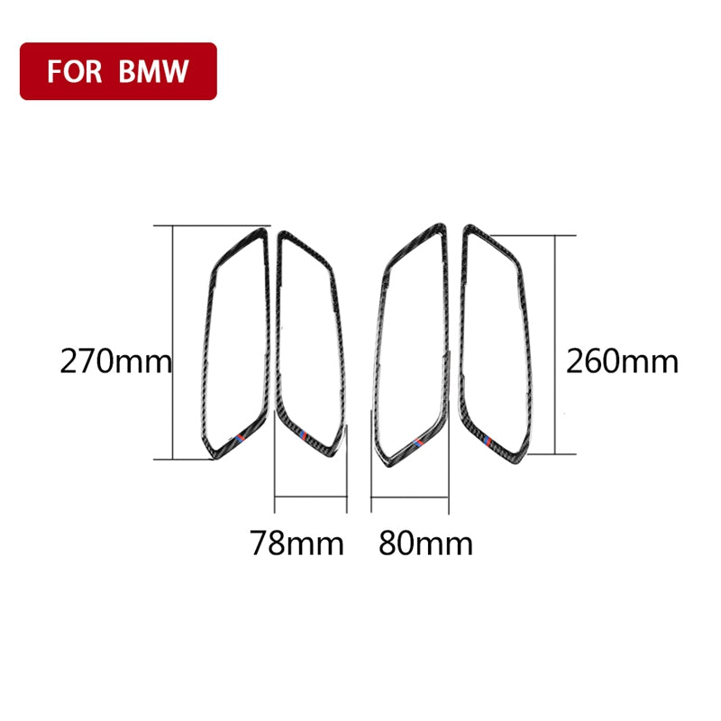 4PCS Carbon Fiber Car Door Handle Cover Trim Fit for BMW 3 Series G20 G28 3