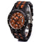 BEWELL ZS-W109D Calendar Casual Style Unisex Watch Wood Strap Quartz Watches