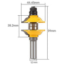3Pcs 12mm Shank Entry Interior Tenon Door Router Bit Set Matched R&S Router