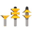 3Pcs 12mm Shank Entry Interior Tenon Door Router Bit Set Matched R&S Router