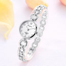 LVPAI Rhinestone Elegant Design Women Bracelet Watch Stainless Steel Quartz Watch