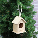 Wooden Bird House Feeder Wild Birds Nest Home Garden Nesting With Hanging Bird Net