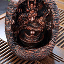 Dragon Backflow Burner Cone Incense Holder Resin Censer Buddhist Ceramic Smoke Burner Holder Buddhist Gift Home Decorations with 1Bag Cones