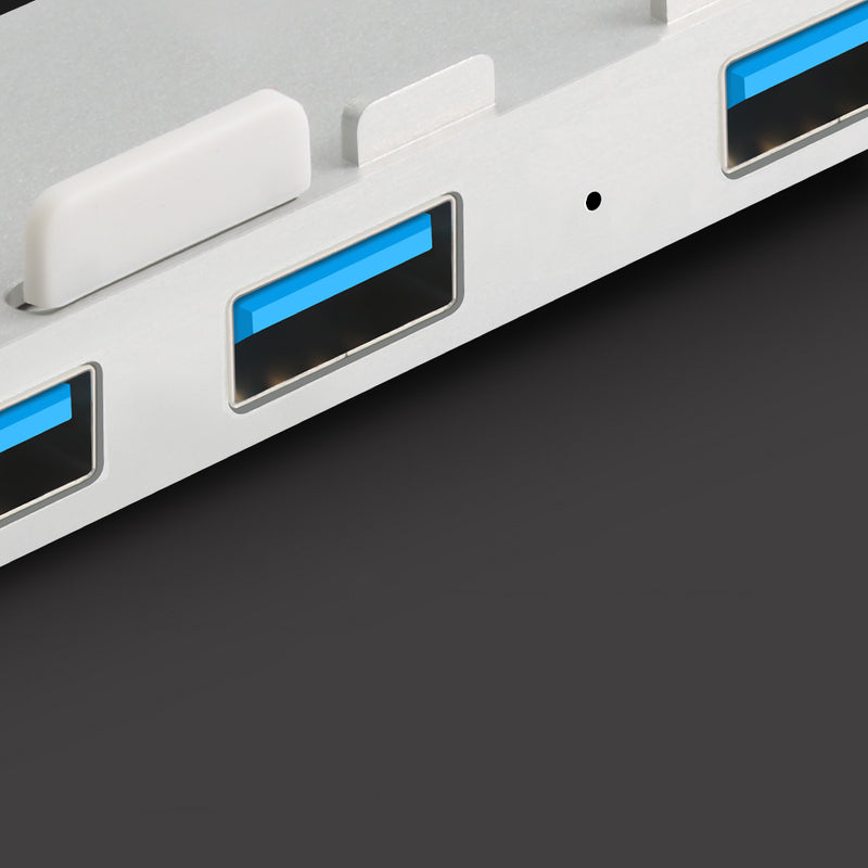 Rocketek HC412 Aluminum USB 3.0 Hub TF/SD Card Reader USB Adapter for IMAC Phone Camera Printer U Disk