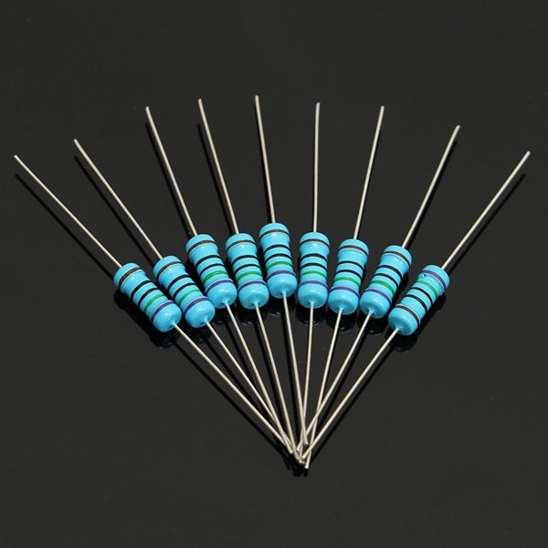 500pcs 50 Value 1Ohm-1M 1W (1 Watt) Metal Film Resistor Assortment Kit