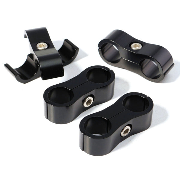 4pcs 13MM AN -6 SS Braided Tubing Clip Hose Clamp Fitting Adapter