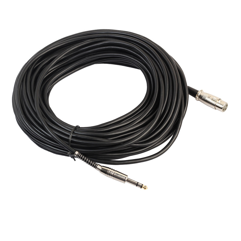 REXLIS 1/ 1.8/ 3M  3-Pin Male To Mono Shielded Microphone Audio Cable