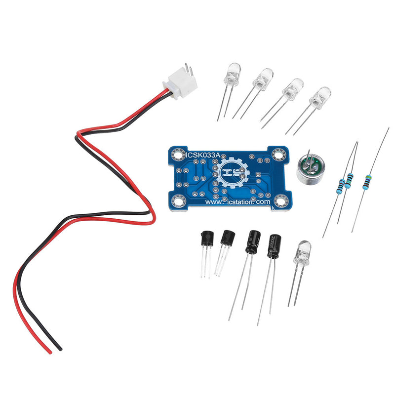 Voice Control 5MM Green LED Melody Light Electronic Production Kit DIY Fun Production Parts