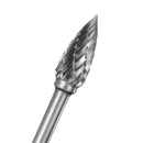 10pcs 3mm Shank Double Lines Tungsten Steel Carbide Burr Set 6mm Head Rotary Drill Bit