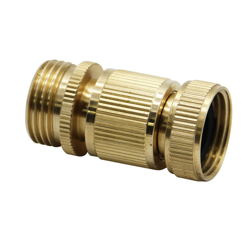 3/4'' NPT Solid Brass Male and Female Connector Garden Hose Quick Connect Water Hose Pipe Connectors Fitting w/ Hose Washers