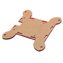 3 Pcs Red Acrylic Wall Mounted Protective Case Support Cooling Fan for Raspberry Pi 4 Model B