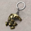 Cool Tokyo Ghoul Metal Mask Keychain Japanese Anime Pendant Key Ring Halloween
