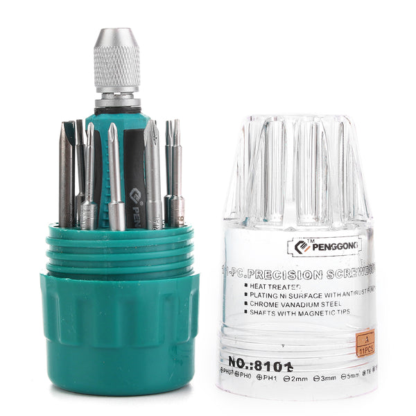 PENGGONG 8101 Precision Screwdriver Set Screwdrivers Kit Bag Rubber Handle Home Hardware Repair Tool