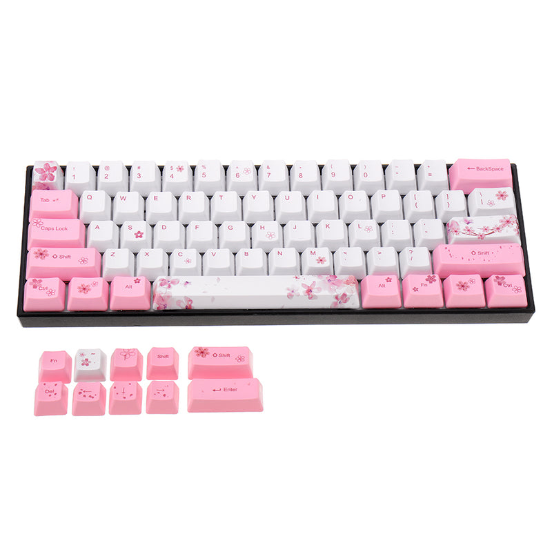 OEM Profile PBT Sublimation Sakura Keycap for 60% Anne pro 2 Royal Kludge RK61 Geek GK61 GK64 Mechanical Keyboard