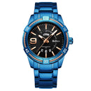 BIDEN BD0137 Waterproof Business Style Men Wristwatch Full Steel Calendar Quartz Watch