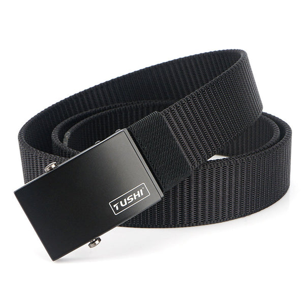 TUSHI 125cm Nylon Waist Belts Zinc Alloy Quick Release Inserting Buckle Tactical Belt