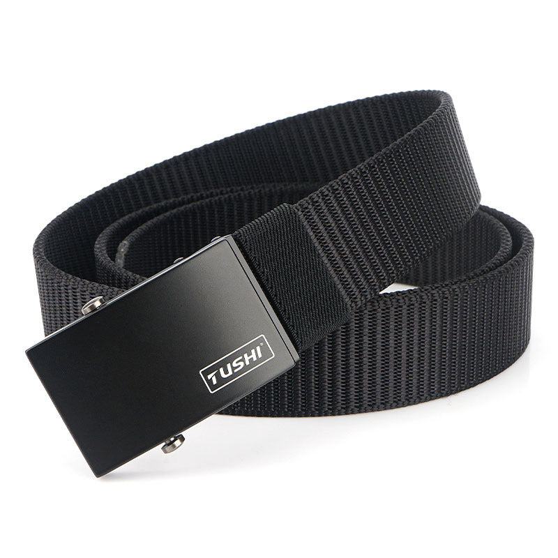 TUSHI 125cm Nylon Waist Belts Zinc Alloy Quick Release Inserting Buckle Tactical Belt