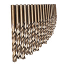 Drillpro 19pcs 1-10mm HSS M35 Cobalt Twist Drill Bit Set for Metal Wood Drilling