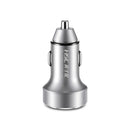 HSC-2000 4.8A Type-c Dual USB Aluminum Alloy Car Charger