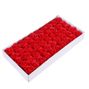 KCASA 50Pcs Rose Bath Soap Body Cleaning Flower Soap Wedding Party Girlfriend Floral +Gift