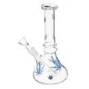 7.28" Reusable H ookah Water Pipe B ong Glass Beaker Filter Clear Shisha T obacco Straw