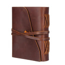 Leather Journal Travel Notebook, Handmade Vintage Leather Bound Writing Notebook for Men & Women, Unlined Travel Journal to Writ