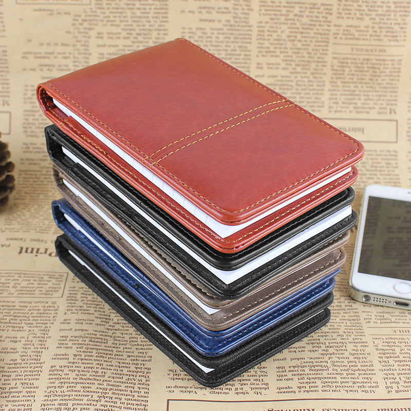RuiZe Creative Pu Leather Diary A7 Planner Multifunction Pocket Mini Notebook with Calculator