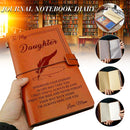 To My Daughter Where Ever Love Mom Engraved Leather Journal Notebook Diary Custom Message Quotes Gift Anniversary Birthday