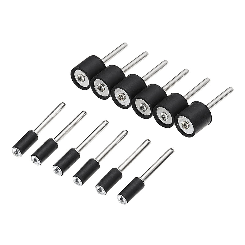 12pcs 1/8 Inch Shank Sanding Drum 12.7mm 6.3mm Rubber Mandrel Mini Drill Dremel Rotary Tool Accessories
