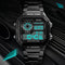 SKMEI 1335 Digital Watch Men Chronograph Alarm Watch Fashion Style Stainless Steel Sport Watch