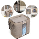 Janolia  Foldable Clothes Storage Bag Clothes Quilts Divider Organizer High Capacity Folding Bamboo Bags Bed Under Closet