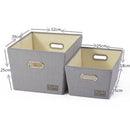 XP-183 Waterproof Large Non-woven Fabric Folding Storage Box Baskets Quilt Clothes Organizer Beige Color